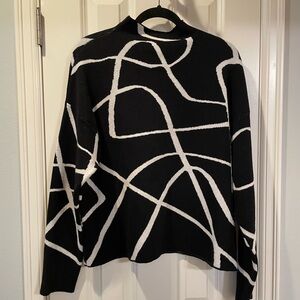 Pattern turtleneck sweater